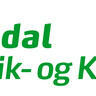 Logo for Egedal Musik- og Kulturskole nodetegn, ansigt, pensel, egeblad