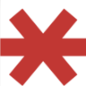Logo til Krabbesholm Højskole, i rød og hvide farver