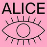 The word ALICE followed by a logo depicting a wide open eye