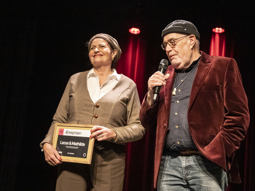 Lasse & Mathilde ved prisoverrækkelsen