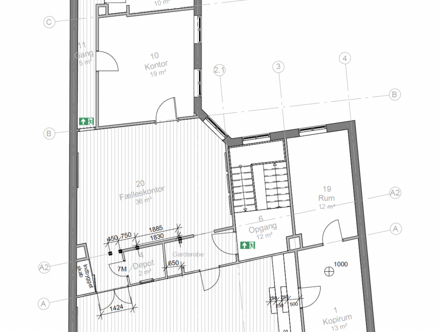 Plantegning for renoveringen
